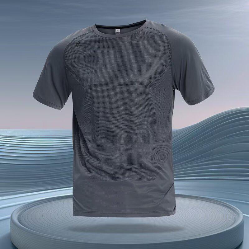 Ice Silk Quick-Dry Men's Running T-Shirt - Lightweight, Breathable Short Sleeve for Summer Sports & Fitness