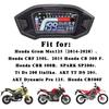 Universelles Motorradzubehör Digitales Geschwindigkeitsmesser-Instrumentenpanel Kilometerzähler Drehzahlmesser für Honda Grom Msx125 CB500F CRF250L