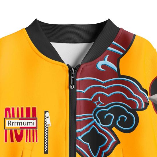 Demon Hunter Cosplay Jacket for Teens Zippered Baseball Jacket Bomber Coat Printed Fall Winter Costume for Role-Play Daily Wear