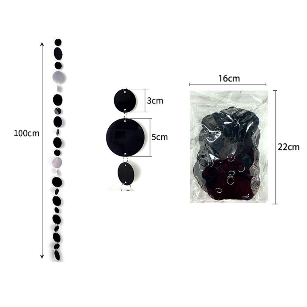Runde Paillettenform Pailletten Hängende Folienvorhänge 100cm Länge 10 Stück Menge Paillettenperlenketten Kunststoffmaterial