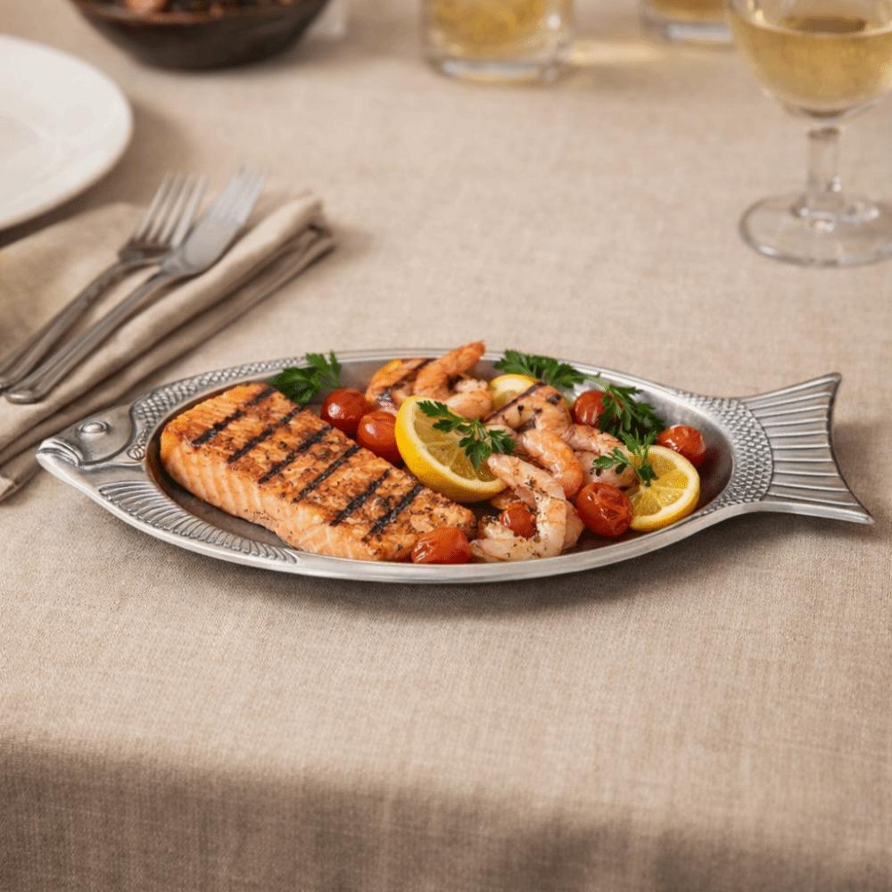 Stainless Steel Fish Shaped Plate Thickening Barbecue Plate Creative Snack Plate Restaurants