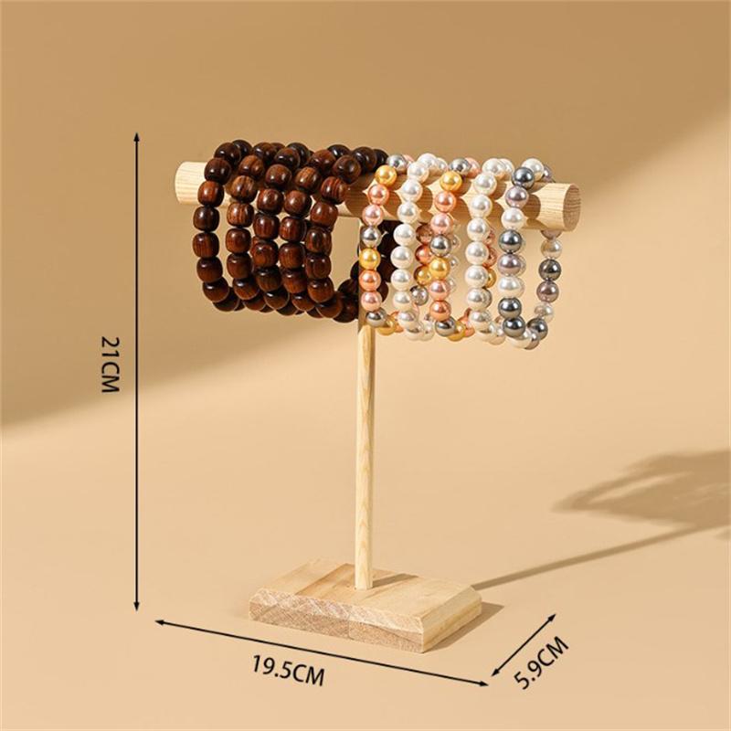 Stojan na rekvizity na šperky z masivního dřeva Náhrdelník s přívěskem do vlasů Stojan na skladování šperků