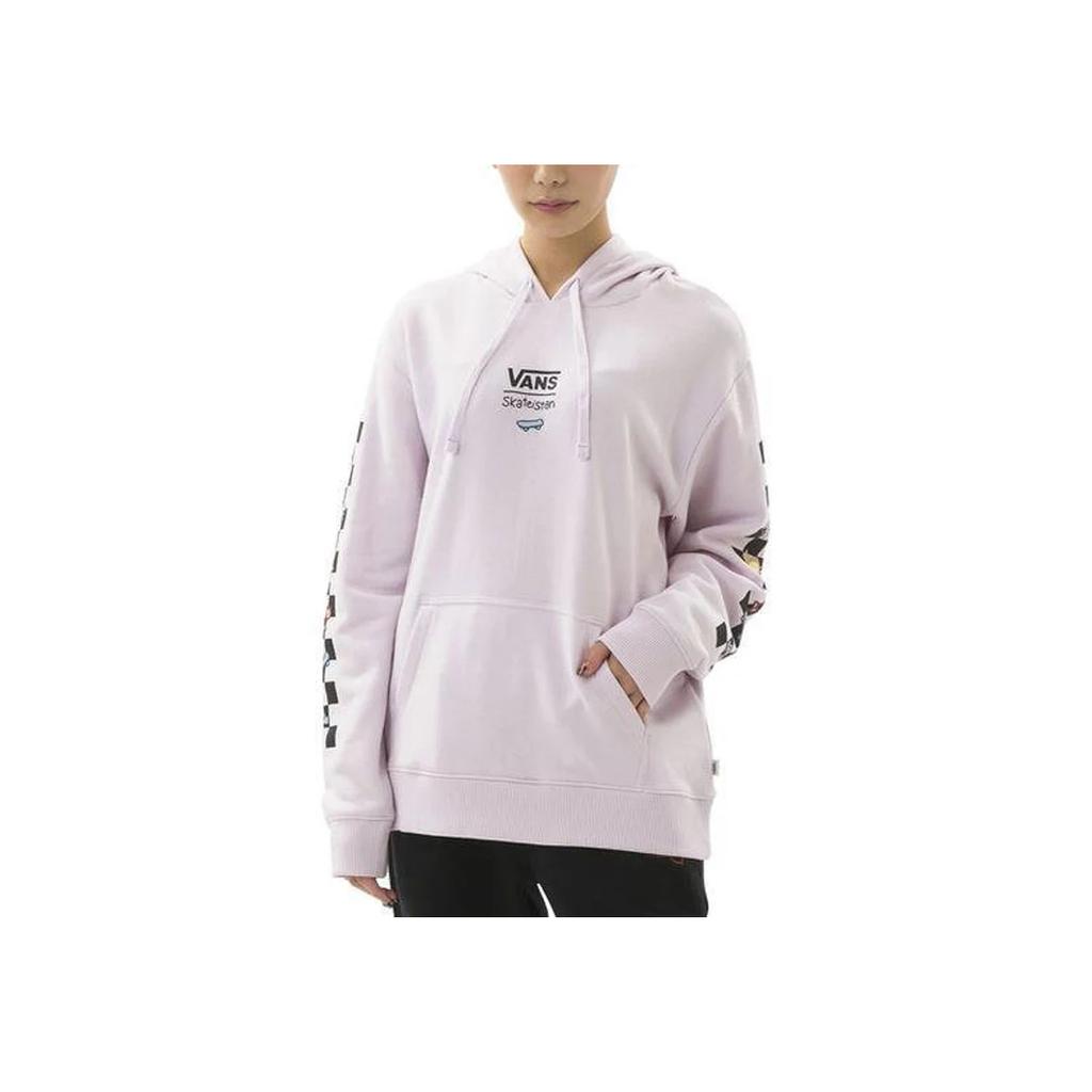 Vans X Skateistan Lustiges Seitenmuster Schachbrettmuster Kapuzenpullover Damen Oberteile Hellviolett VN0A5LF31QW