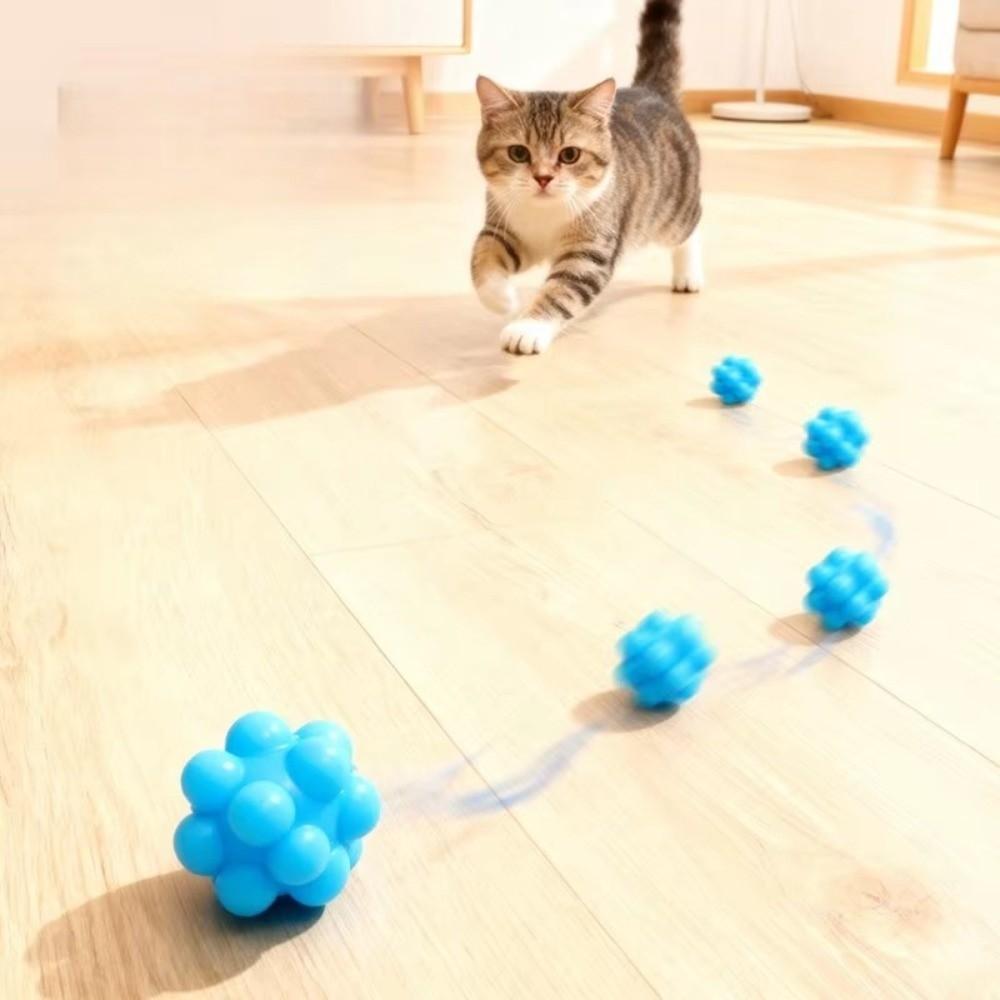 Bite-resistant Bouncy Ball High Elasticity Kitten Toy Cat Toy Supplies  Self-pleasure Relief