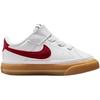 Nike Court Legacy TD White Team Red Gum Baby Sneakers Gum-Yellow DA5382-132
