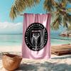 proof beach towel with Inter Miami CF pattern - soft,absorbent,quick-drying,machine washable - perfect for swimming,camping,bathing