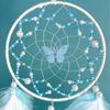 Butterfly Dream Catcher Pink Feather Pendant Creative Hand-woven Bedroom Curtain Hanging Ornaments Birthday Gift Home Decoration