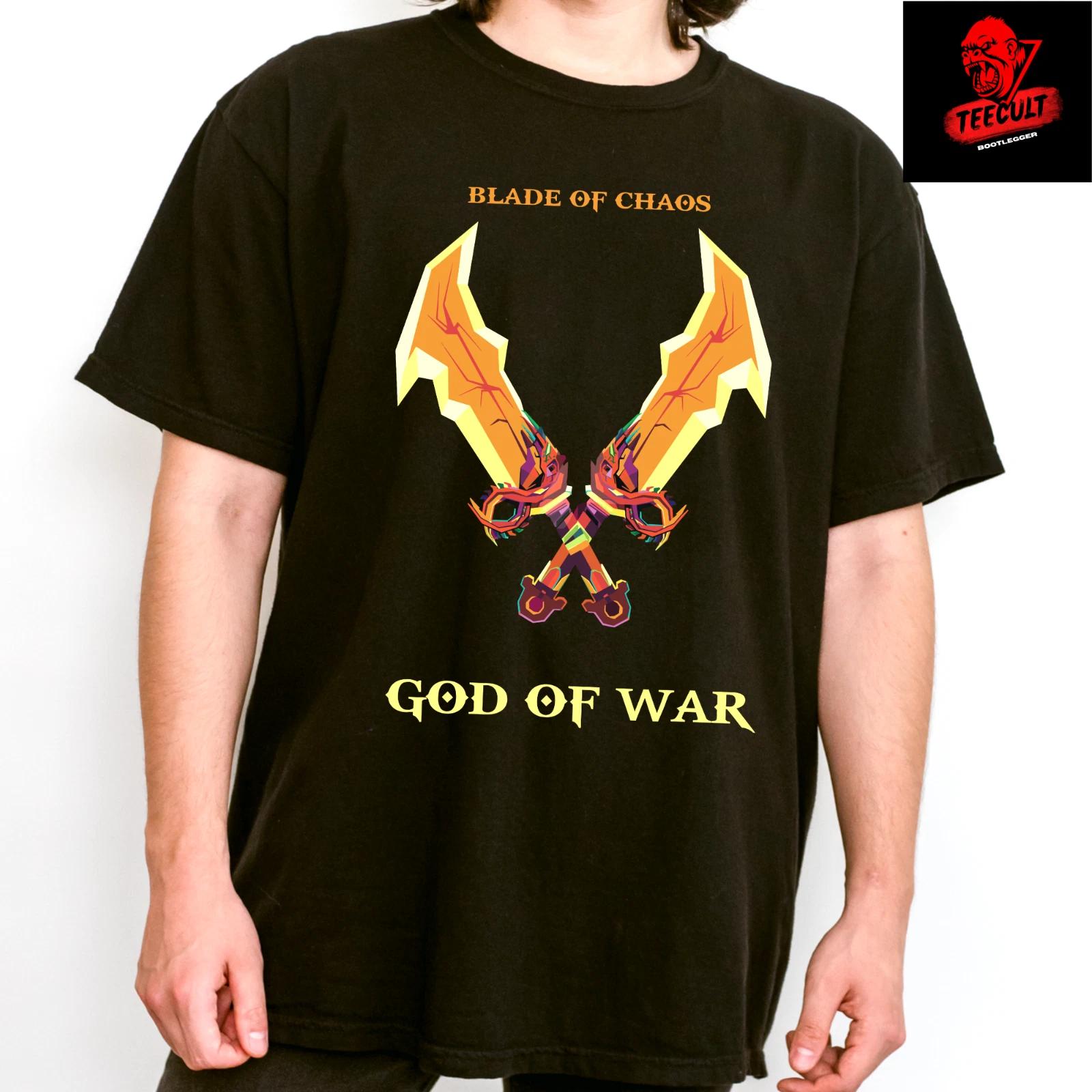 Men s and Women s T-shirts God of War | Blade of Chaos Video Gamer Unisex Heavy Cotton L