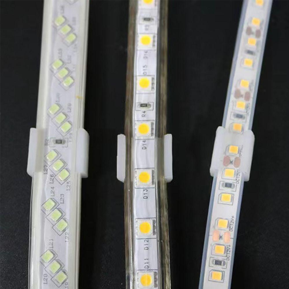 10PCS Transparent LED Strip Buckles Free Welding Corner Connectors  For LED 5730/5050/2835