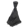 TUCKBOLD Manual Gear Shift Knob Cover for Peugeot Black with Blue Four Leather Cover Included 5-Speed 206, 1pc, Stitching,