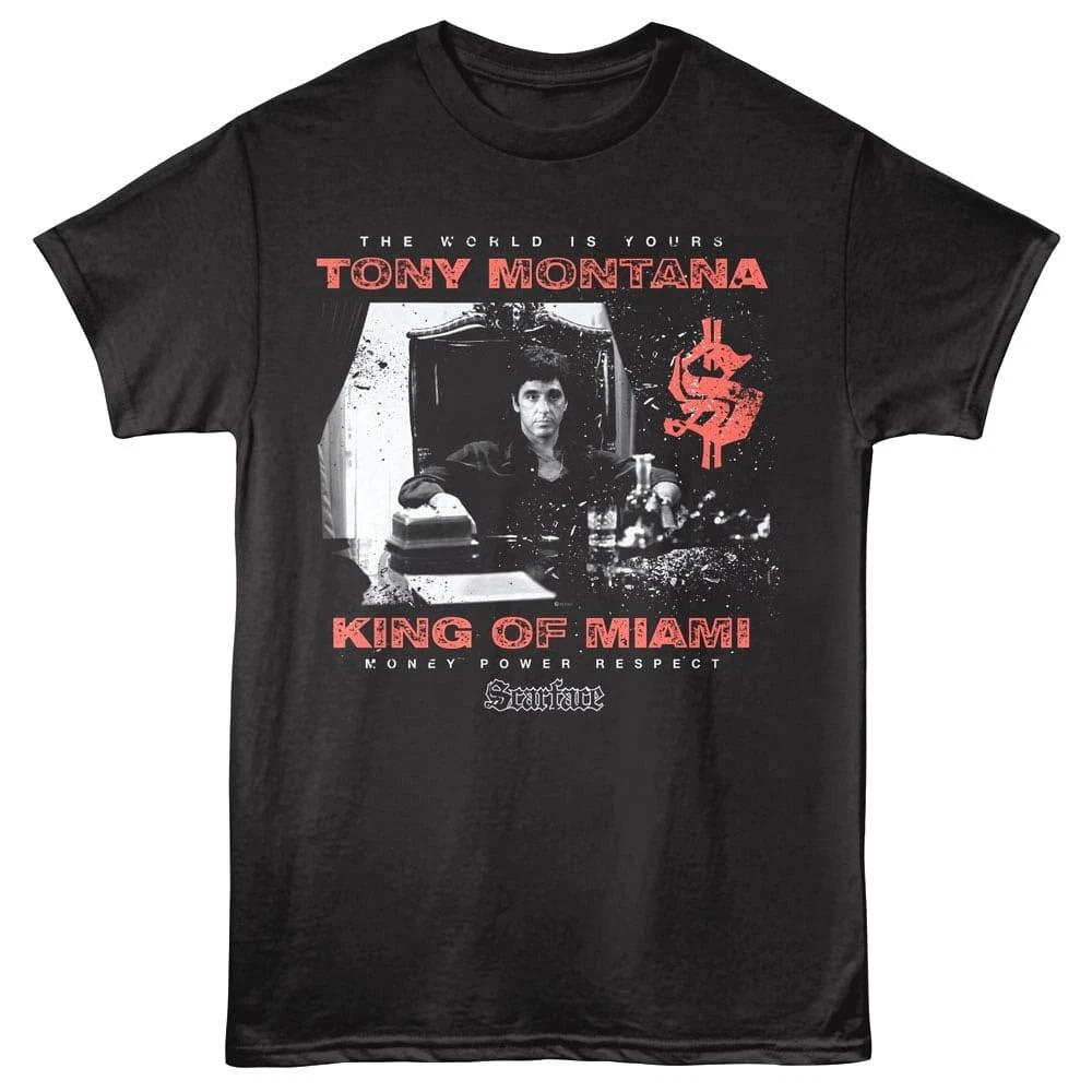 Scarface Tony Montana King of Miami Men s T Shirt S