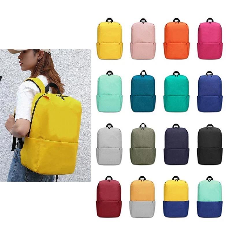 Oxford Fabric Backpack Lightweight Large Capacity Wear Resistant Casual Daypack for Hiking Camping Trip