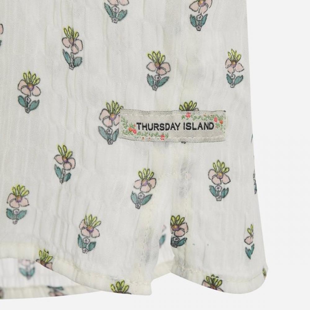 Thursday Island Women Ruffle Collar Flower Blouse T264mbl213w