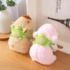 Plush Electric Capybara Back Turtle Simulation Electronic Pet Walking Sound Moving Mouth Pet Toy For Christmas Birthday Gift