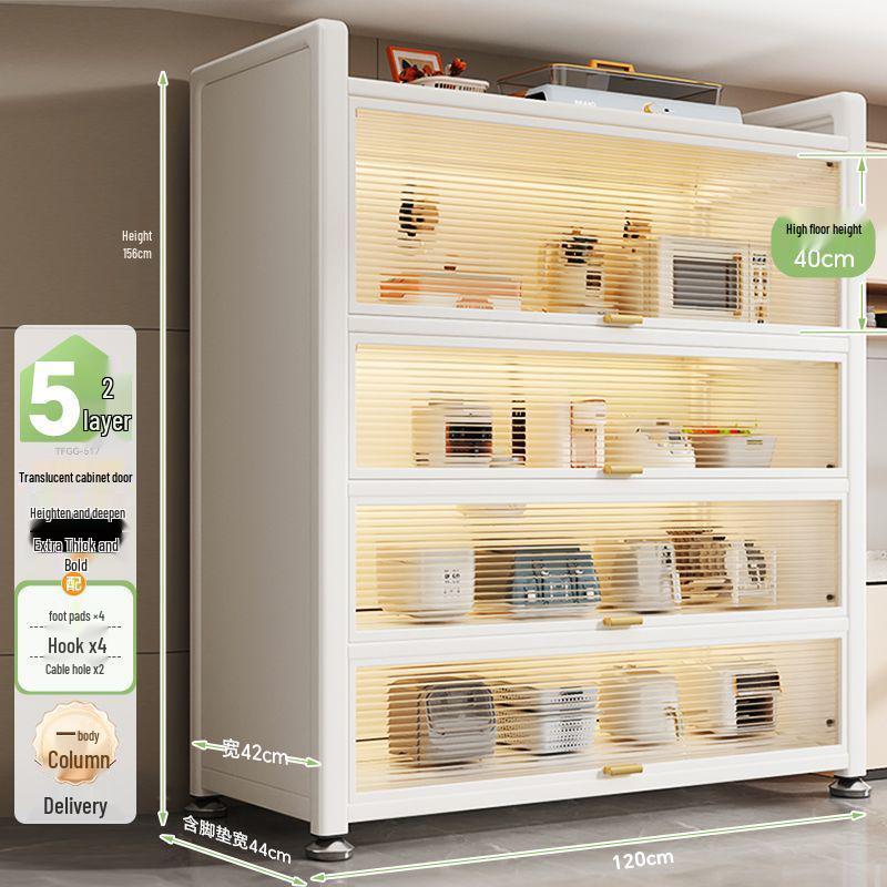 Étagère de Rangement Multifonctionnelle sur Pied et Buffet de Cuisine