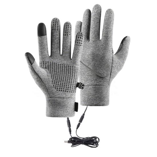 Waterproof Heated Gloves Men Women Winter Rechargeable Hand Warmers Touch Screen Electric Heated Gloves with Anti-Slip Palms for Skiing Cycling Hiking