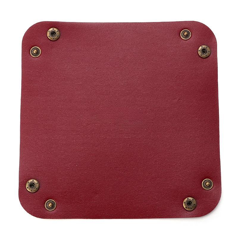 

1 шт., скандинавский ящик для хранения из искусственной кожи, настольный лоток для хранения ювелирных изделий, косметики, ключей, корзина для хранения, складной настольный органайзер, чехол вино красного