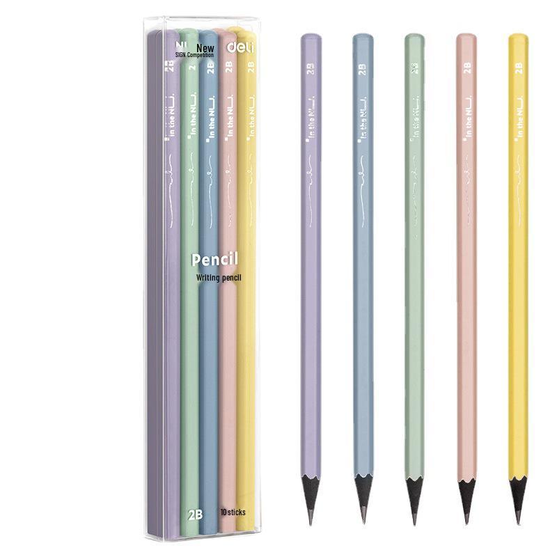 Deli Enhanced HB Pencil for Kindergarten and Primary School Writing, Ideal for Beginners