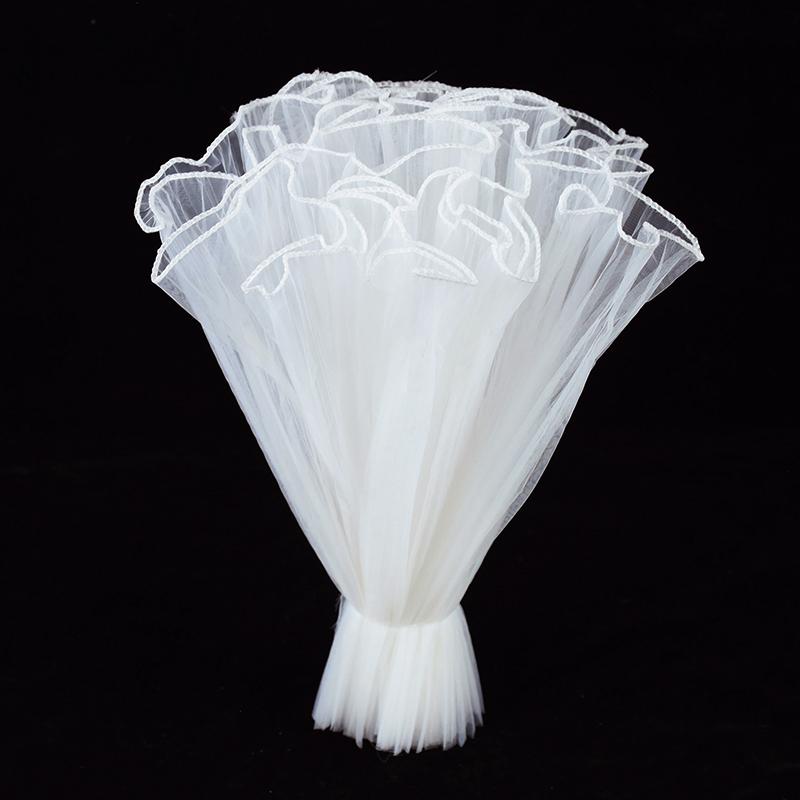 

4Yards Flower Bouquet Wrapping Pearl Wave Yarn Rose Florist Packaging Lace Mesh Material Wedding Party Gift Decoration Supplies