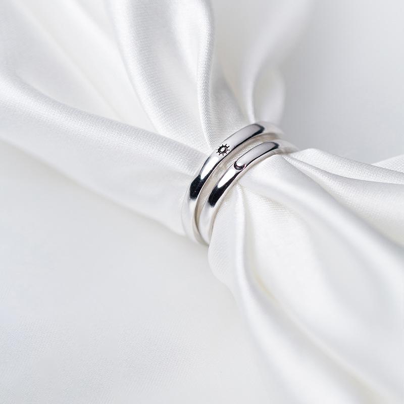ANENJERY Кольца для пар для женщин и мужчин Минималистичные обручальные кольца на палец — фото 4