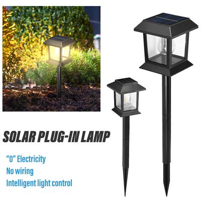 Outdoor Solar Powered LED Lawn Lamp Plug-in Lamp LED Sensor Lamp Garden Landscape Lamp Decorative Corrugated Lamp