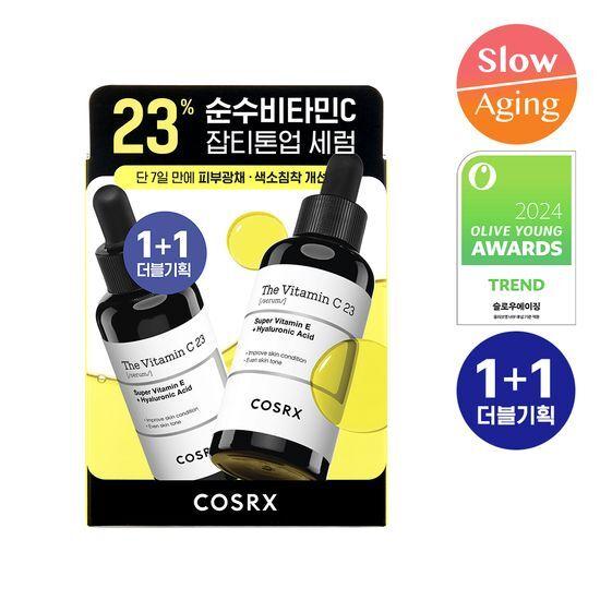 1+1/Tone-up Ampoule COSRX Pure Vitamin C 23 Serum 20g Double Promotion (20g + 20g)