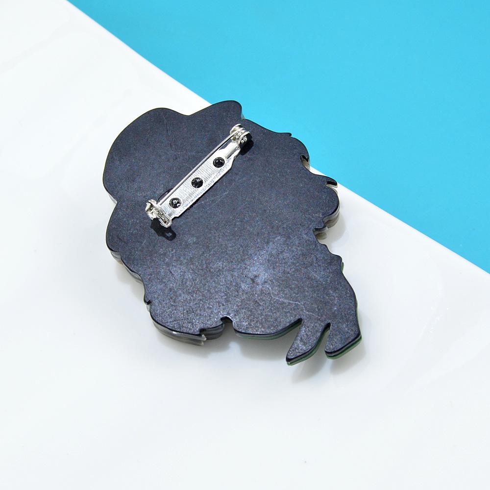 Blucome Fashion Handicraft Acrylic Hat Dog Brooch for Women Men Suit Coat Hijab Pins Christmas Gift