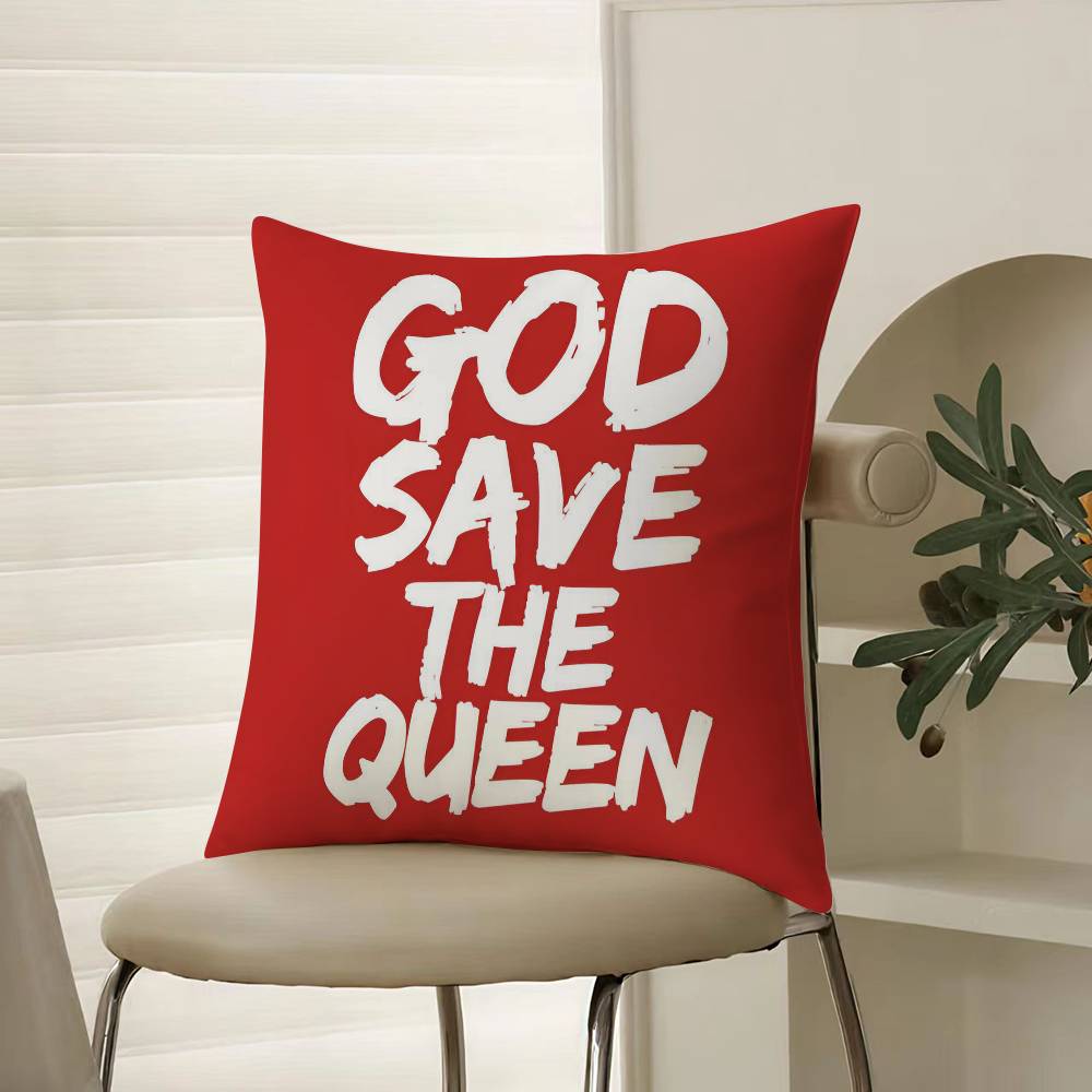 The Queen Fashionable And Luxurious Design Pillow Case Comfort Sofa Bed Silky Elegant Invisible Zipper Decorative Cushion Cover