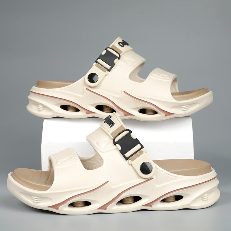 

Slides for Men 2025 Summer Sandals Lightweight Comfortable Beach Slippers Soft Sole Non-Slip Outdoor Casual Shoes Men Women 44-45