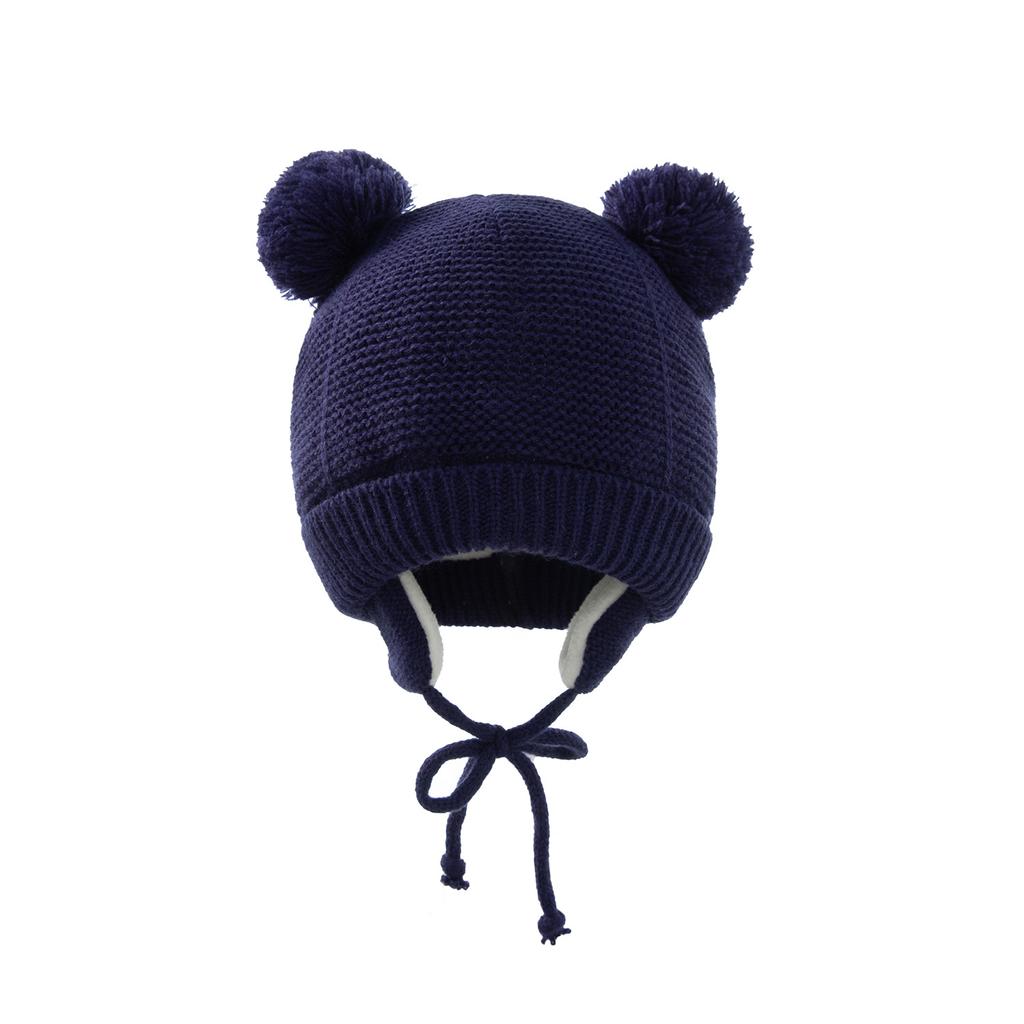 Winter Baby Hat for 0-12month Boy Girls Accessories Knited Cap Kids Hat Fleece Warm Gloves Thick Winter Ear Kids Hat Baby Bonnet