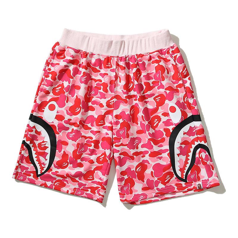 Pantaloncini Casual Bape Shark Camo da Uomo Estivi da Spiaggia Board Shorts a 5 Tasche Pantaloncini da Campo Streetwear