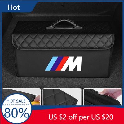 New Car Organiser Travel Bag Leather Trunk Organiser Portable Collapsible For E46 E90 E60 F10 E39 F30 E36 F20 E87 E90 E