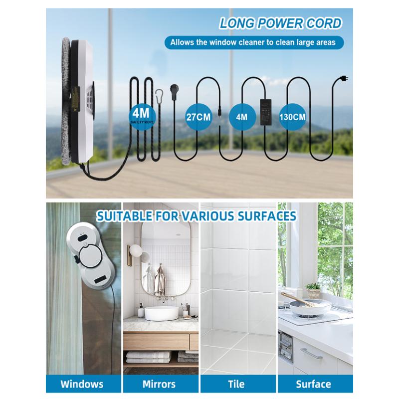 Systém UPS Robotický čistič oken Vysavač Chytrý domácí spotřebič Automatické čištění skla Myčka oken Mytí oken Elektrické mopy na podlahy