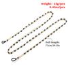Double-layer acrylic black diamond copper bead chain glasses chain, fashion glasses mask accessories women
