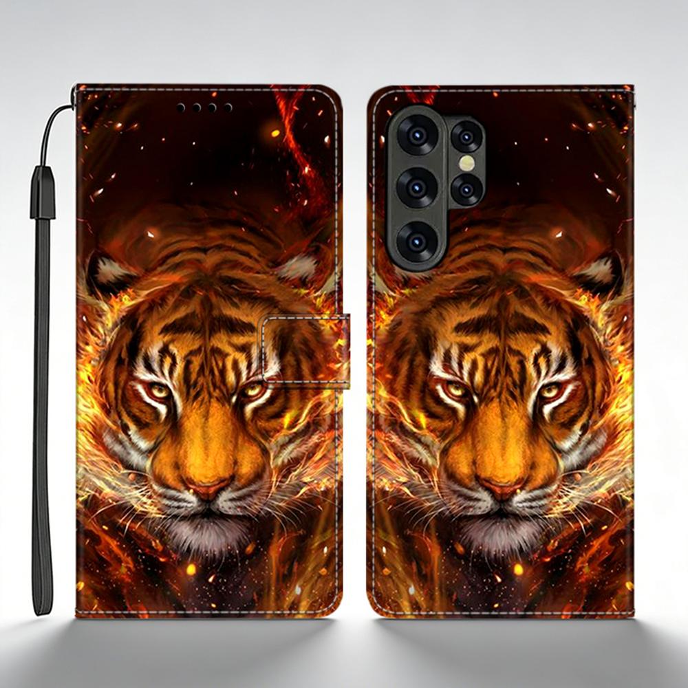 For Samsung Galaxy S25 Ultra Case Leather Wallet Flip Case For Samsung S25 Ultra Case SM-S938B Back Cover Printed Coque Fundas