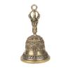 Retro Brass Tibetan Vajra Bell Pendant - Buddhist Demon-Subduing Handbell
