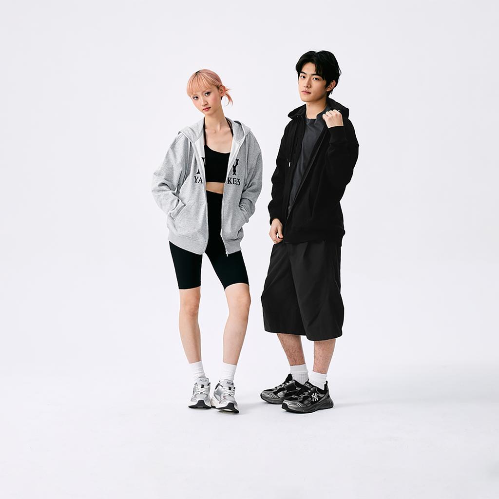 New MLB New York Yankees Basic Collection SS25 Sweatshirt Unisex Heather Gray 3ATRB0551-50MGS