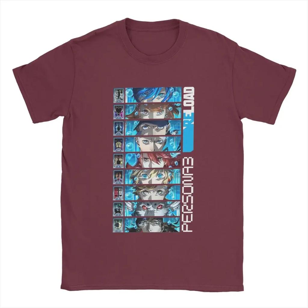 Crew Neck Plus Size Unisexs TShirts Persona 3 Reload Investigation Team 100 Cotton Tees Short Sleeve Anime The Royal P5S