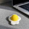 Fried Egg Stress Reliever Poached Shape Ornament, Press-Type Rebound Feel Squeeze Toy, Ball Mini Portable Decompression Relief Gadget Desktop