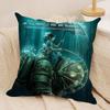Fanart BBioshock RRapture Cushion Cover Soft Plush Fabric DoubleSided Printed Sofa Cushion Cover for All Seasons Home Decor