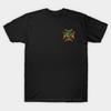 Men Black Print T-shirt Rat Fink Badge No-Cut Transfer Paper Print Cotton Tshirt