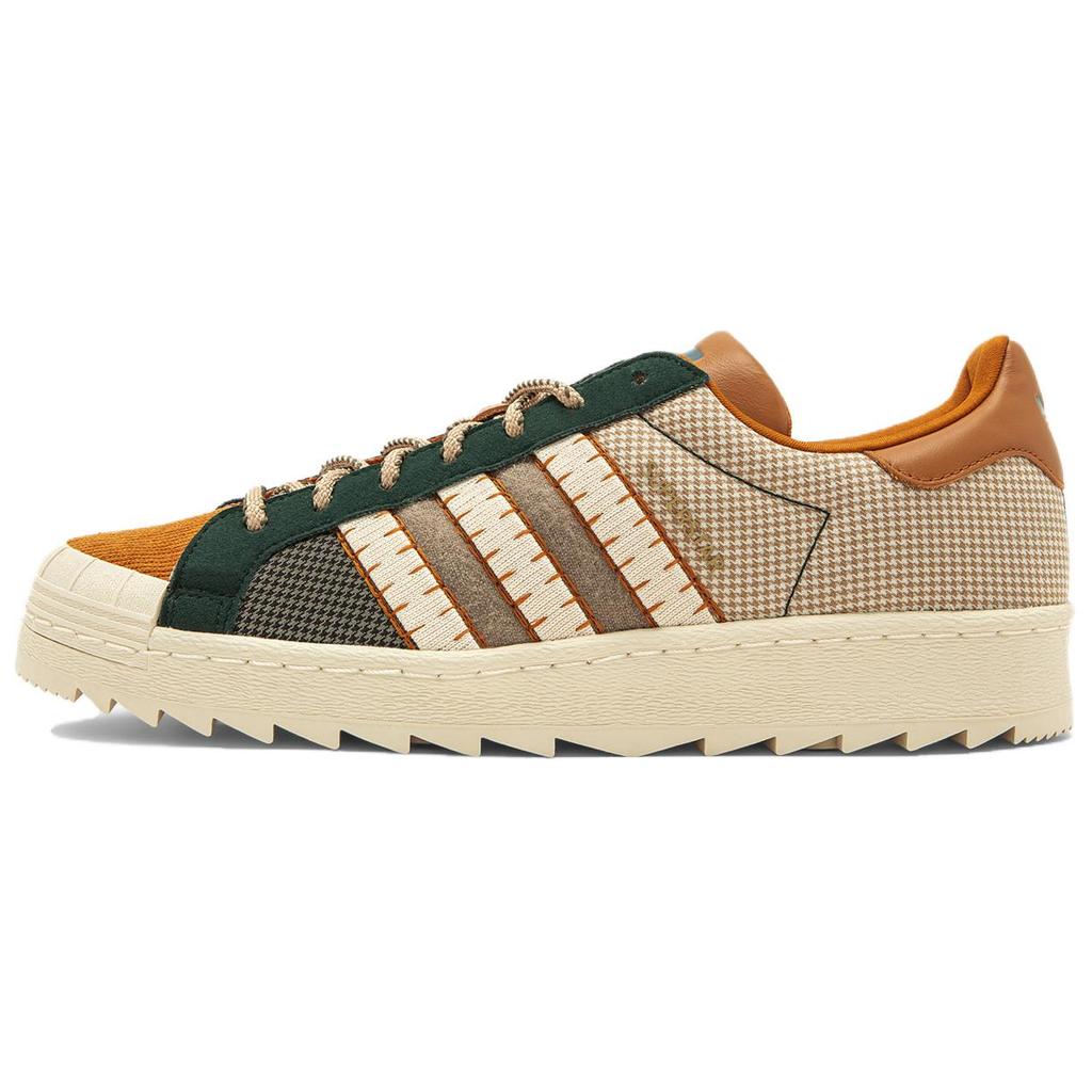 CLOT x adidas Superstar Patchwork Unisex Sneakers Tan Wonder-White Worn-Sand JR6490