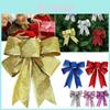 Festive Christmas Hanging Decorations With Lush Glittery Bows In Gift Box