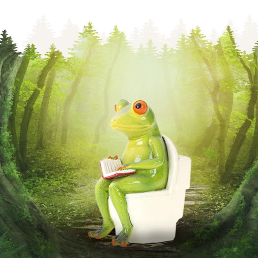 Creative resin Frog Figurines, Sitting Statue Sculpture Statue, Collectible Figurines