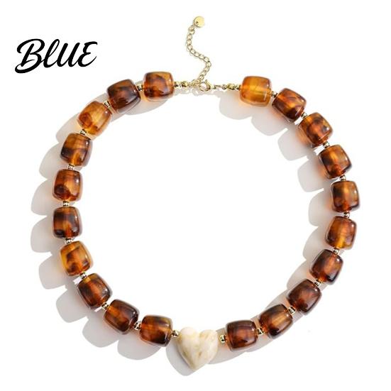 Stylish Neck Accessory Chunky Beaded Choker Bohemian Colorful Beads Necklace