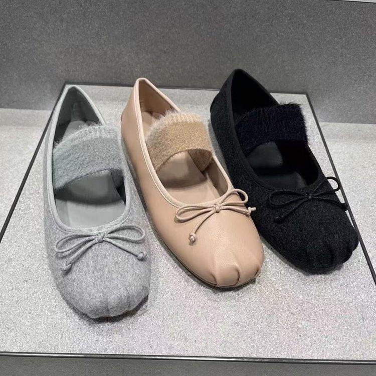 Xiaohongshu Popular Single Shoes Women 2025 Autumn New Bow Retro Mary Jane Shoes Ballet Single Shoes Women