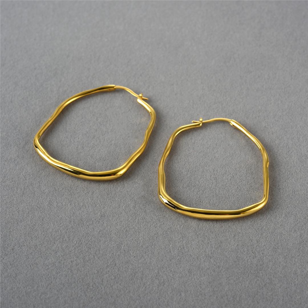 Wind Simple Personality Trend Irregular Earrings Earrings Niche Design High Temperament Versatile Earrings
