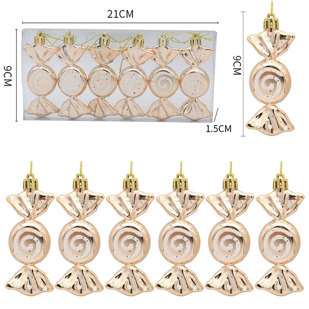 Gold Candy Cane Pine Cones Candy Cane Decorations Hanging Christmas Tree Mint Christmas Home Decoration New Xmas Tree Ornament