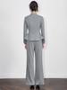 Nanyou Woolen Women's Waist-Cinched Blazer & Flared Pants Set - Goddess Style