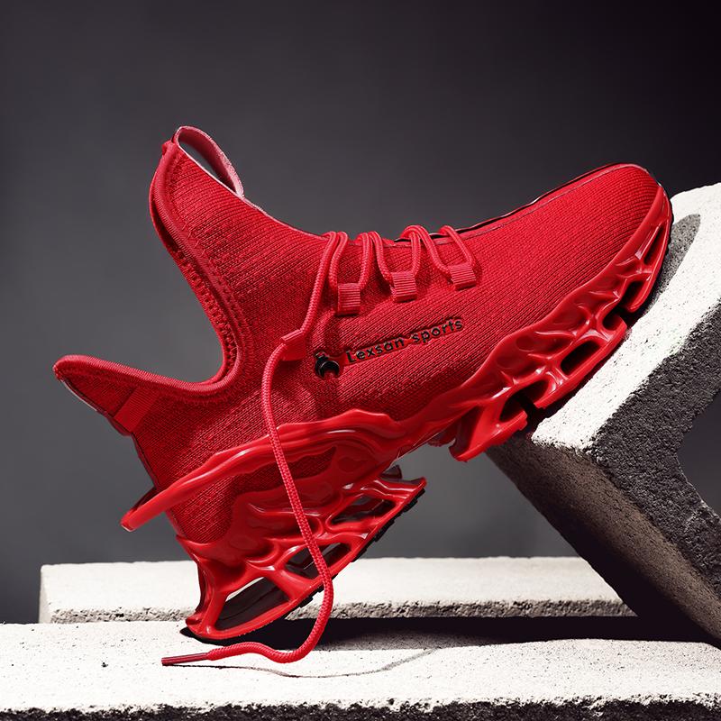 

Mens 2025 Summer Athletic Shoes Men Lightweight Breathable Comfortable Walking Running Sneakers Tennis Zapatillas Hombre 46 червоний